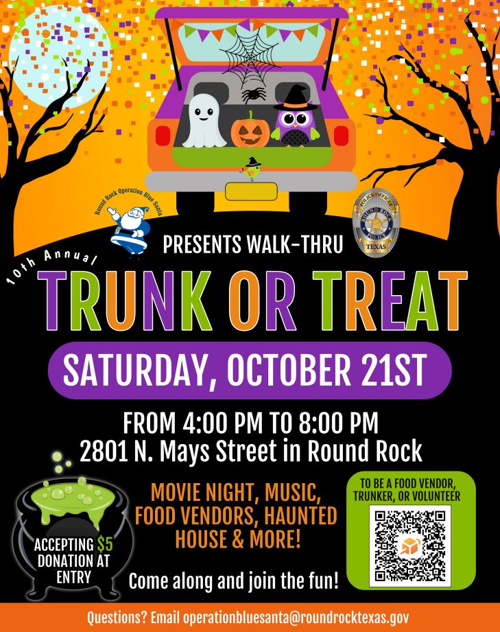 Trunk-or-Treat presented by Round Rock Operation Blue Santa - Austin ...