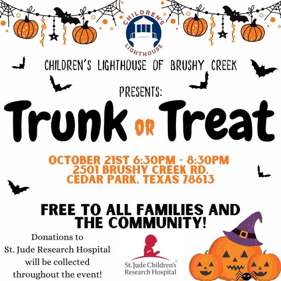 Trunk-or-Treat Presented by Children's Lighthouse Cedar Park/Brushy ...