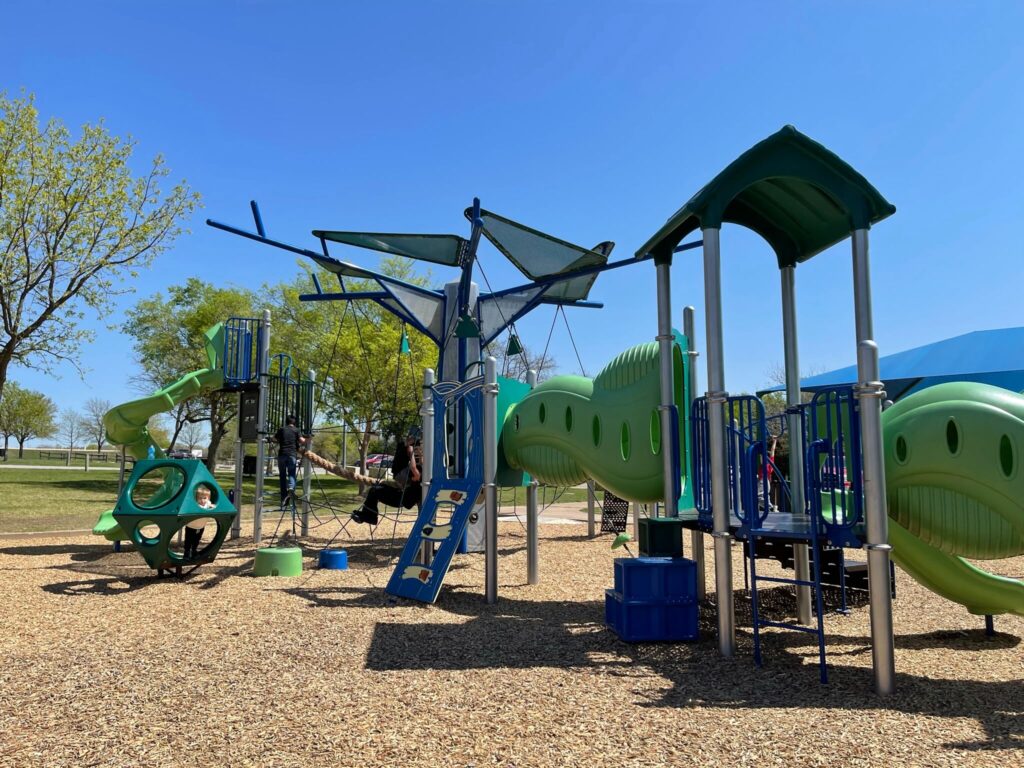 Virg Rabb playground in round rock at old settlers park