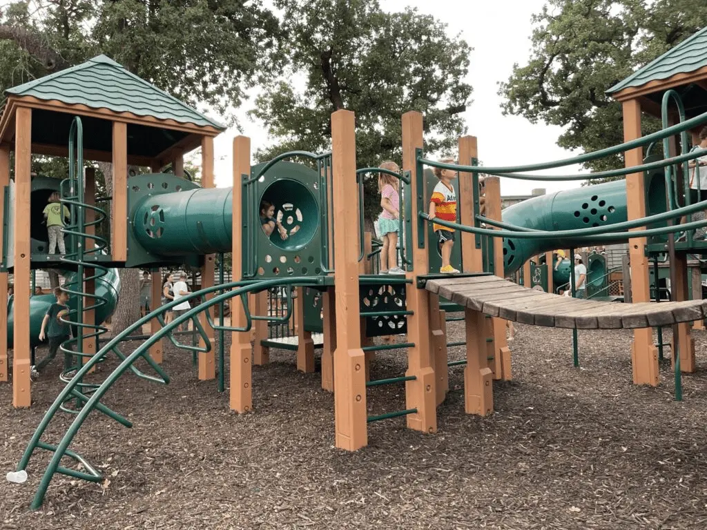 Central Market North Lamar restaurant with outdoor playground in Austin