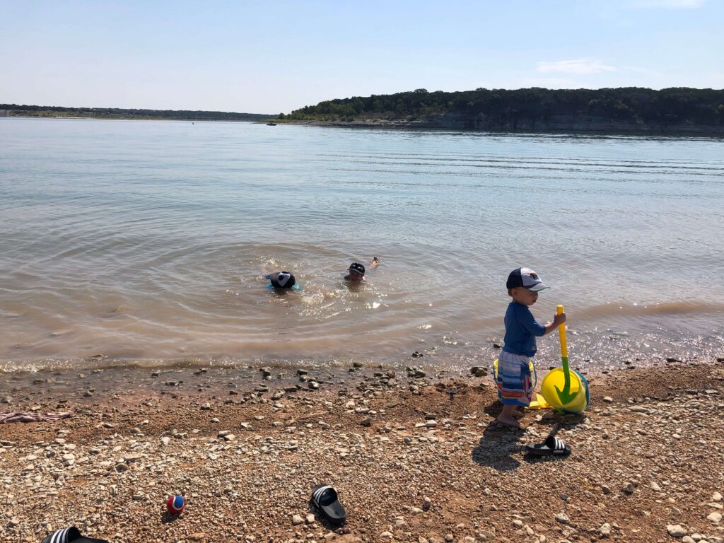 russell park beach on lake georgetown