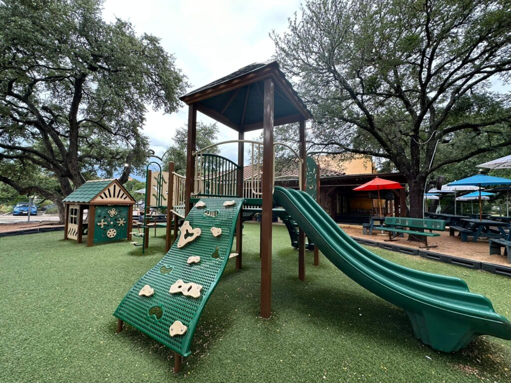 flores mexican restaurant with a playground in austin