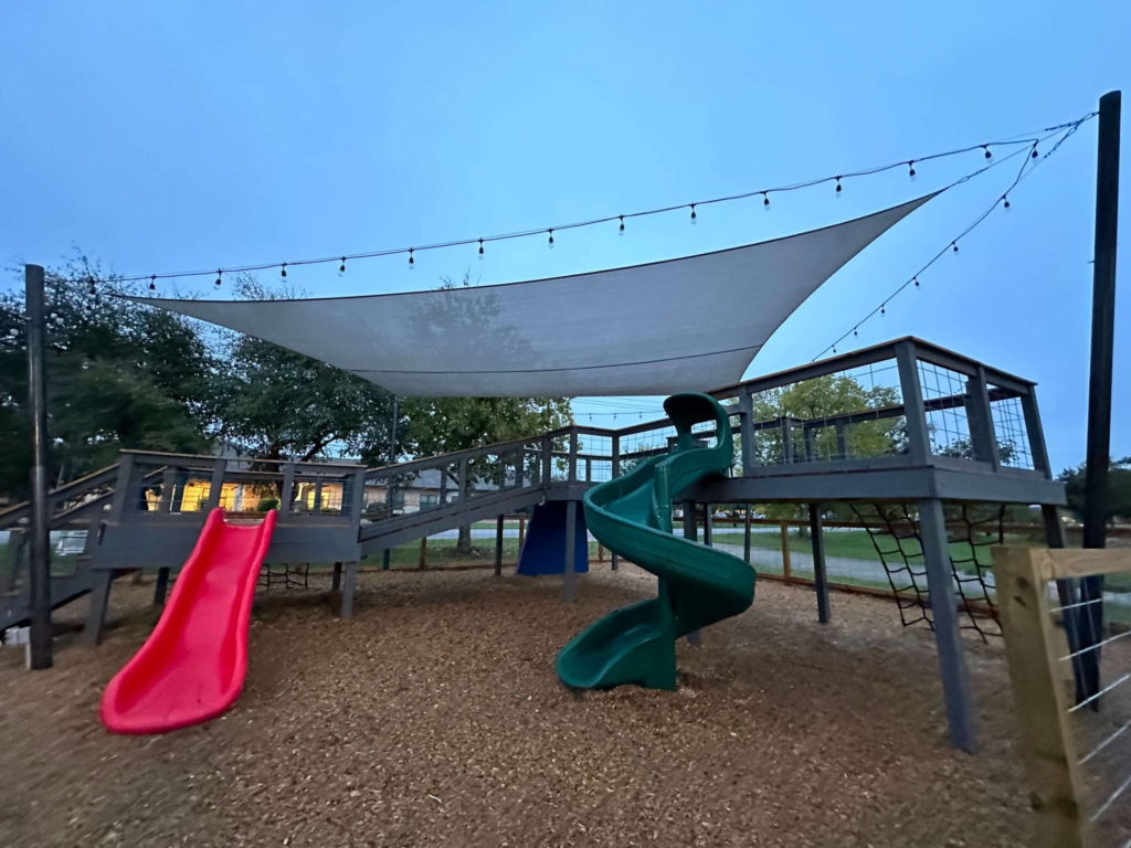 way south food truck park south austin outdoor playground