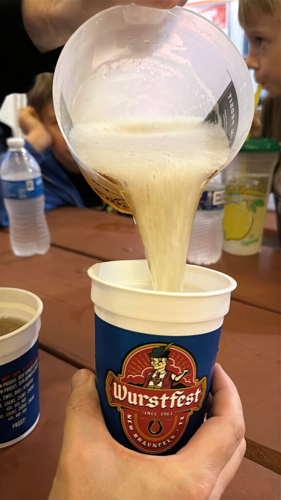 pitcher of beer at wurstfest