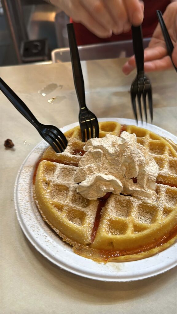 Belgian waffle at wurstfest