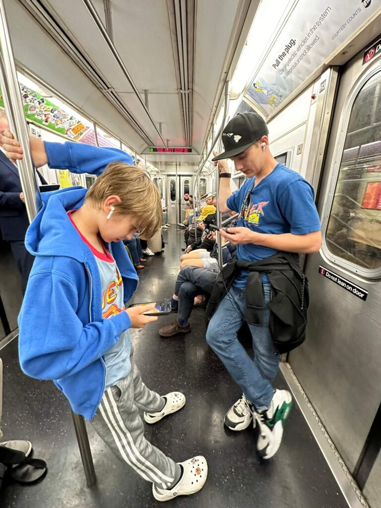 riding the subway in new york