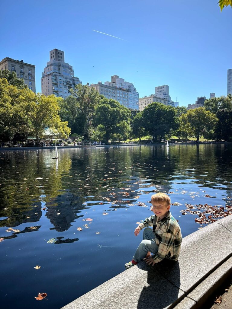 watching the boats at central park