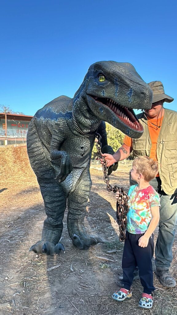 Jurassic Jamboree Dinosaur Festival at Sweet Eats Fruit Farm dinsoaur show