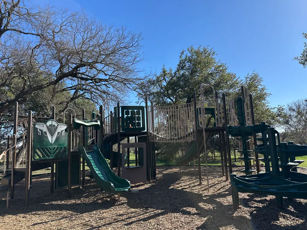 Huge playscape at Doc's Backyard Grill