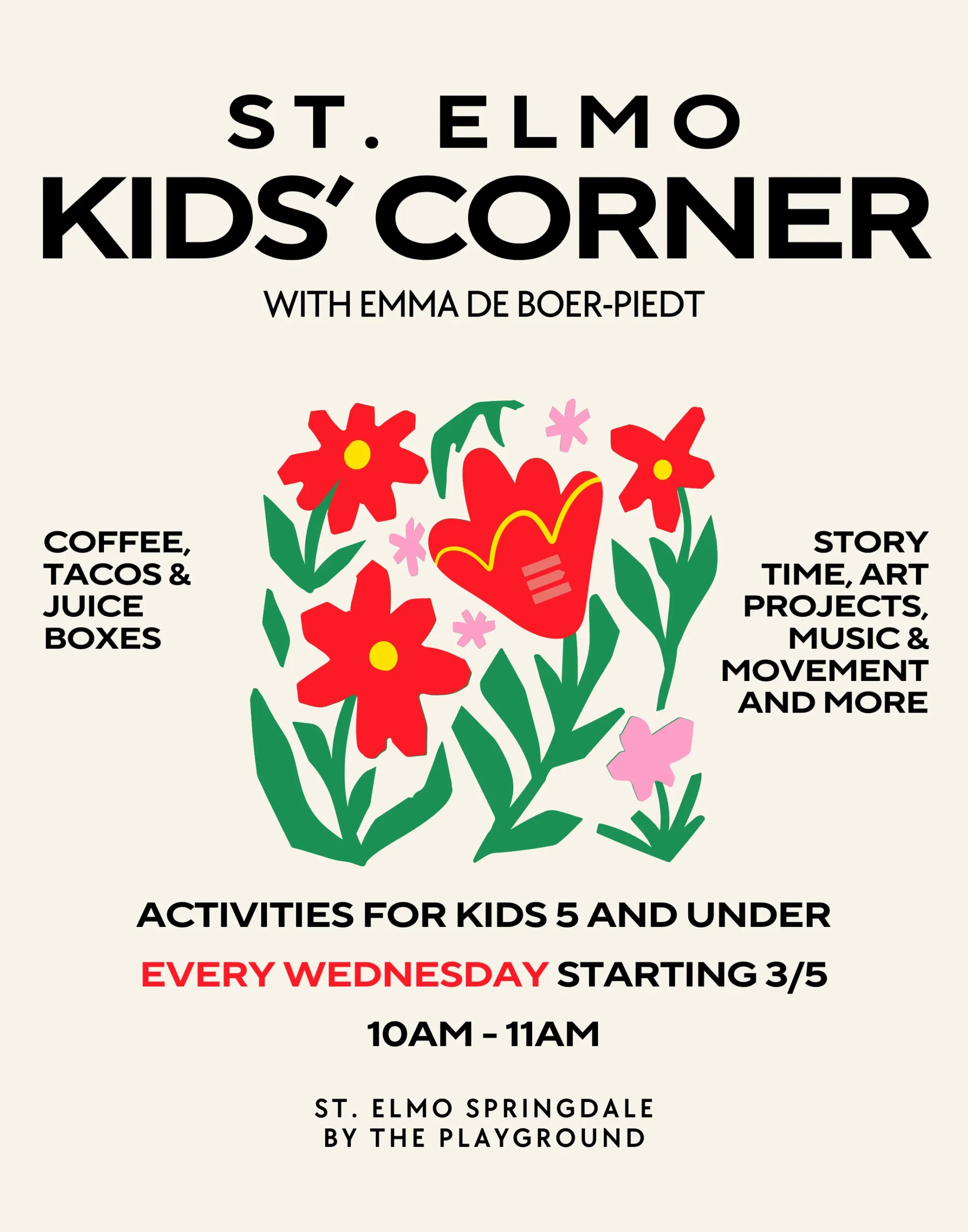 St. Elmo Kids Corner flyer